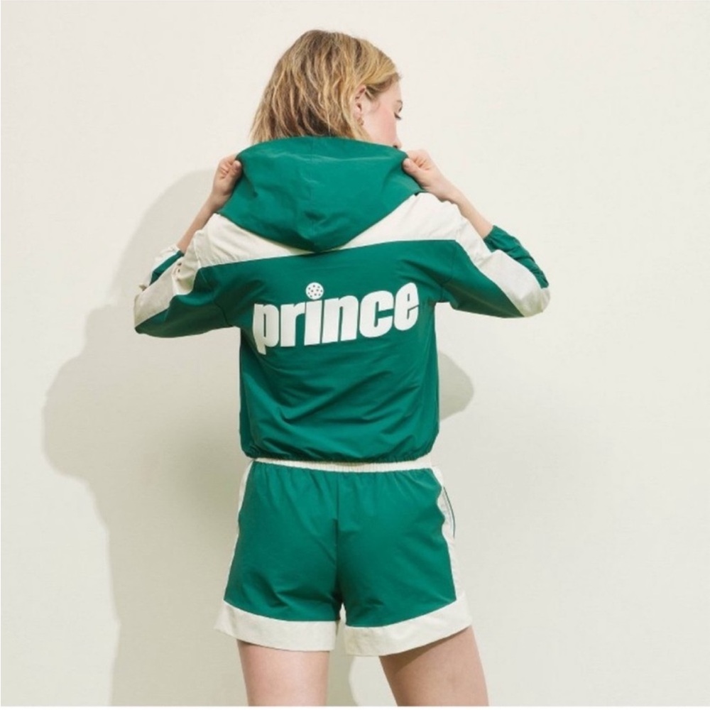 New Prince Pickleball windbreaker hooded full zip jacket small tennis prep BTS